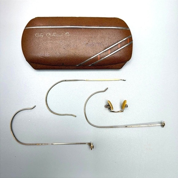 Vintage Gold Filled Wire Eyeglass Parts Case Shuron Durex 1/10 12K Replacement - Picture 2 of 16